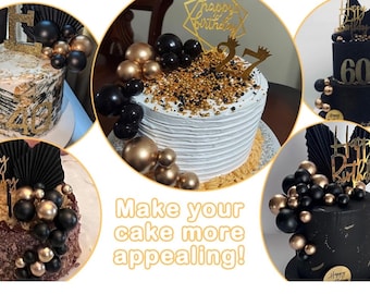 Décoration De Gâteau D'anniversaire En Acrylique Effet Miroir Doré Pour Fille/femme/fête Prénatale Pour Fille, Fête Prénatale, Fête D'anniversaire De