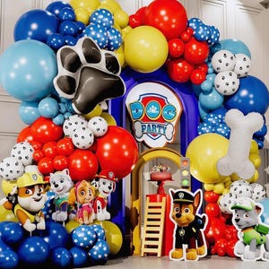 Meiruier 45 Stück Paw Dog Patrol Luftballons, Heliumfolienballon