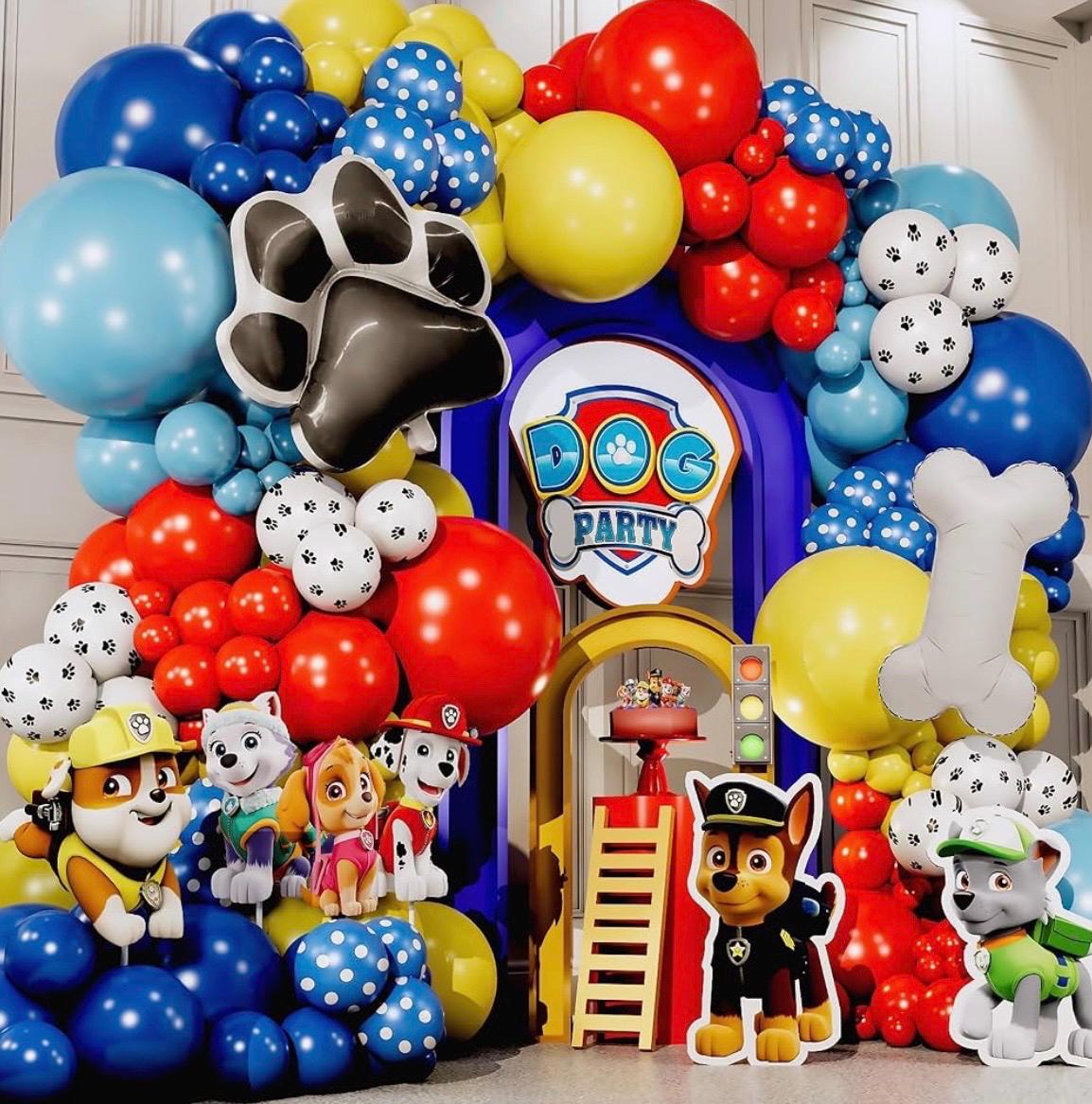 Anagram Paw Patrol Geburtstags-Deko – Ballonstrauß Mit Chase, 13-teilig, Inkl. Folien- & Latexballons