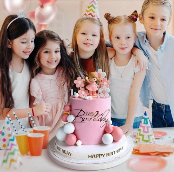 20 PCS Girl Cake Topper Foam Balls Cake Decorations With