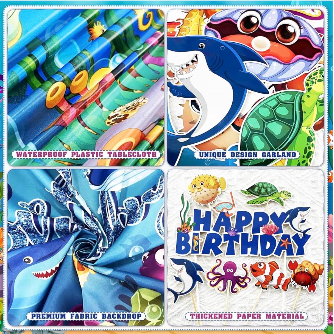 Under the Sea Party Decorations 98pcs, Ocean Theme Birthday Party ...