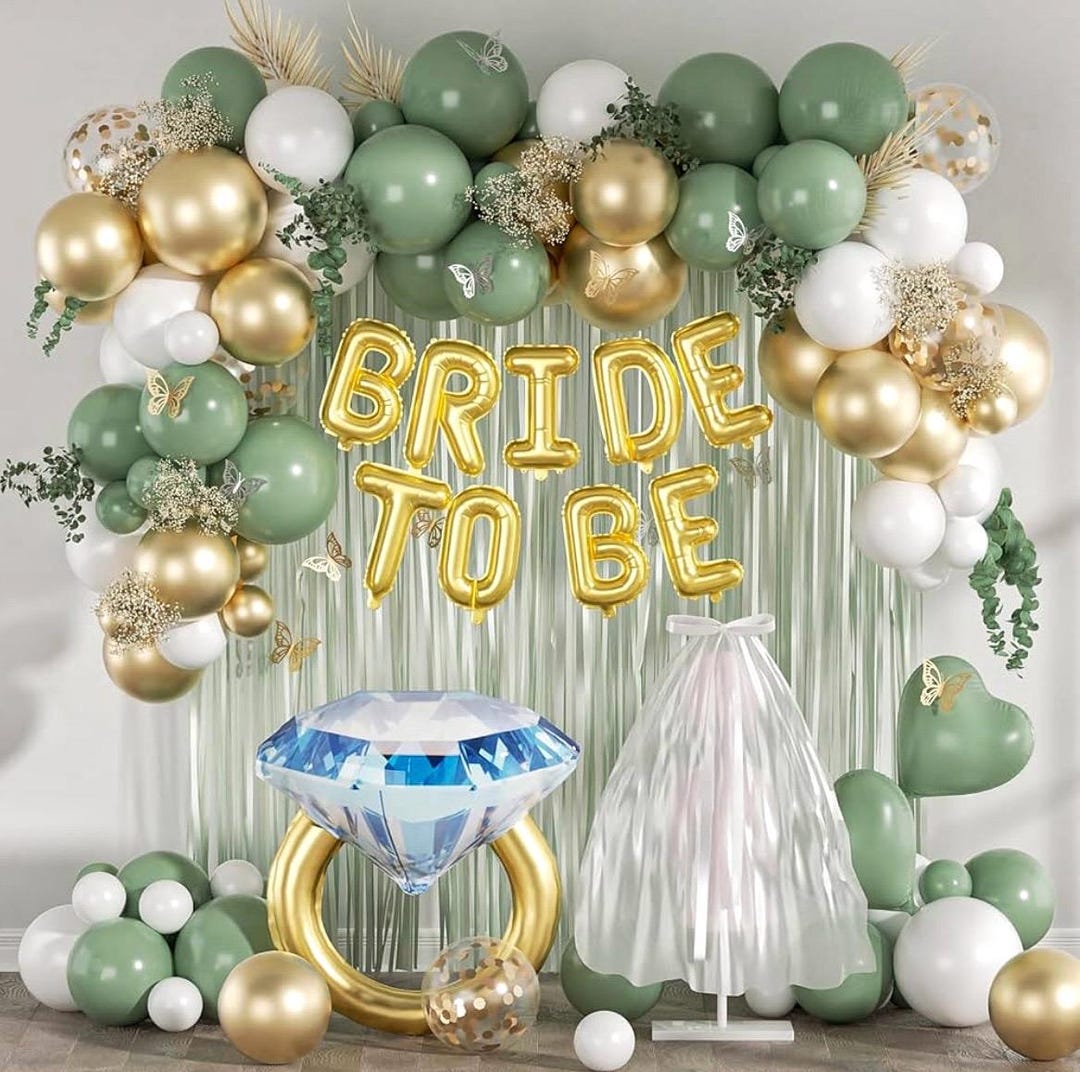 Sage Green Bachelorette Party Decorations, Bridal Shower Decorations ...