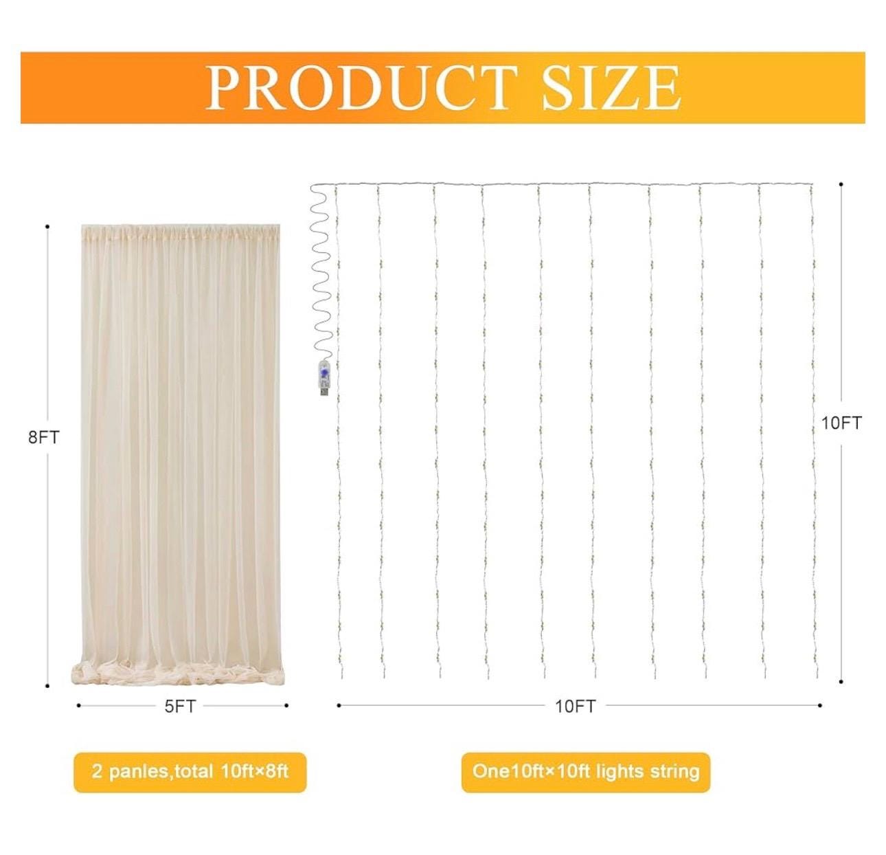Tenda bianca per sfondo per feste, matrimoni, senza pieghe, per foto, sfondo bianco, decorazione in tessuto per baby shower, 1,5 x 3 m, 2 pannelli