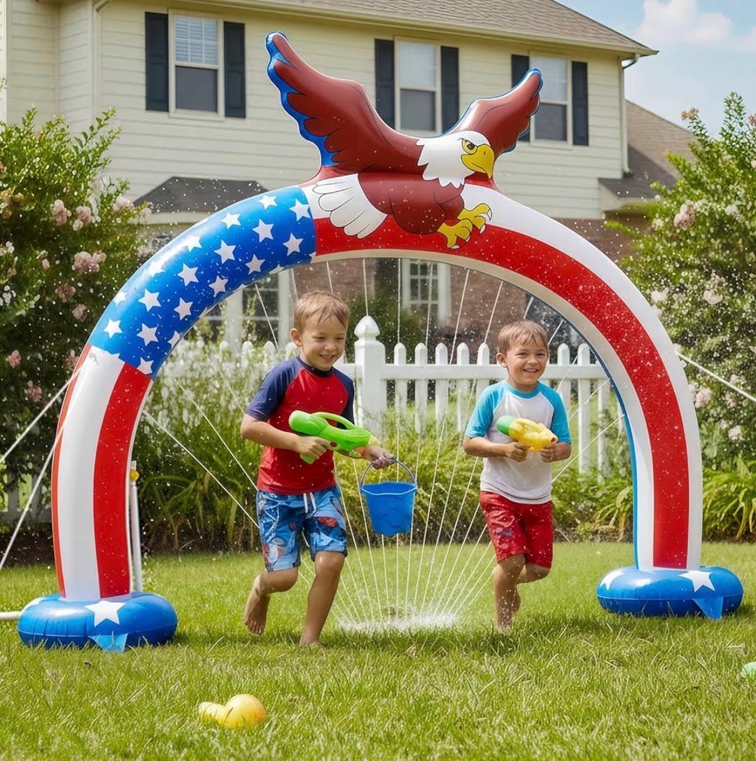 8.5 X 6.2 Ft Outdoor Sprinkler for Kids Age 3-7 Years Old - 250th ...