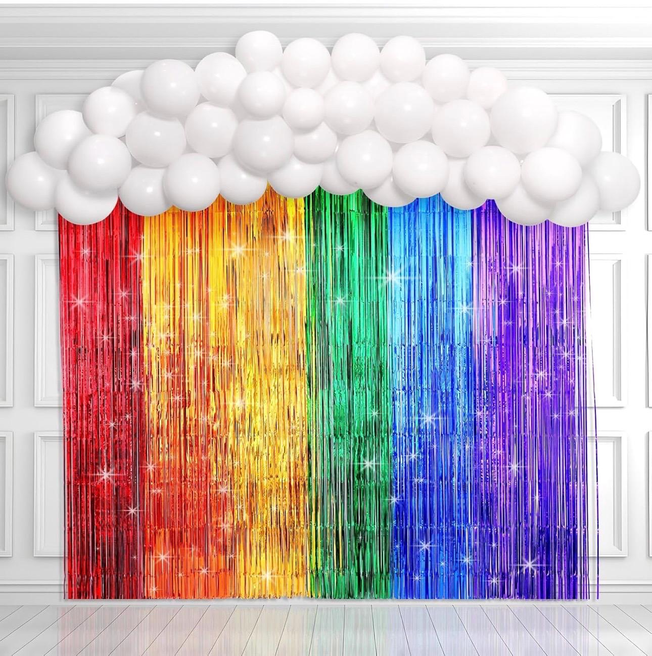 Kit de guirlande de ballons arc-en-ciel de 177 pièces avec ballons de 12,7 à 30,5 cm de couleurs assorties pour fête prénatale, fête prénuptiale, décoration d'anniversaire de mariage
