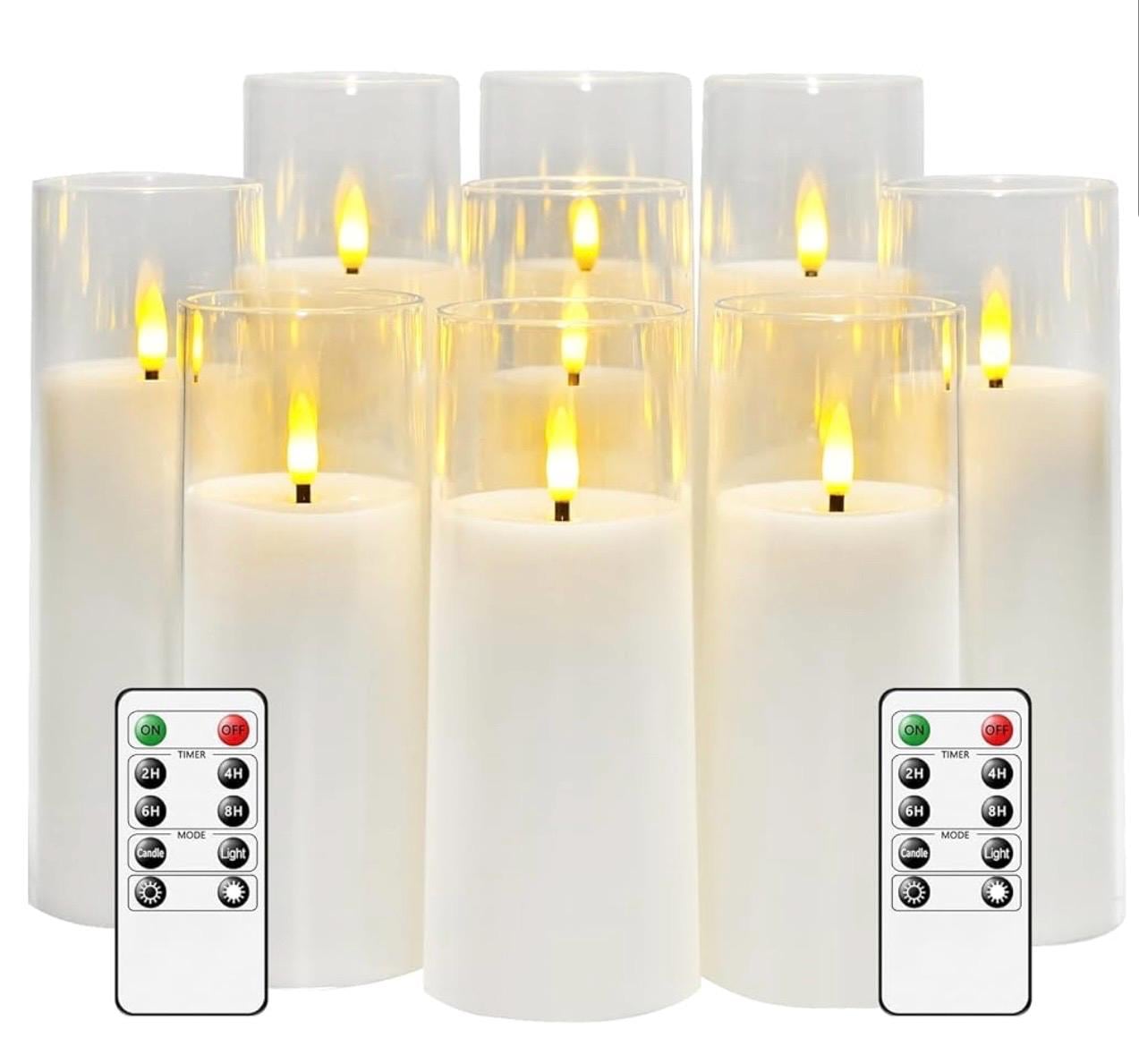Candela a LED Candele elettriche senza fiamma Lampada a batteria tremolante candela tealight finta per la decorazione natalizia di nozze  15
