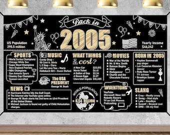 Decoraciones para el 21.º cumpleaños (2004), pancarta de fondo para hombres y mujeres, cartel de feliz cumpleaños número 21 en dorado y negro, suministros para fiestas, foto de cumpleaños