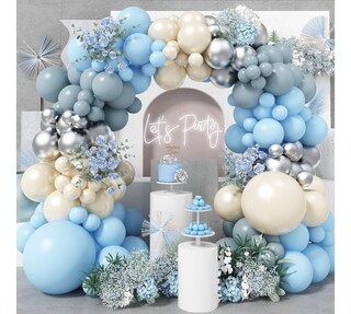 Kit Arco Ghirlanda Palloncini Per Compleanno 106 Pezzi | Palloncini In Lattice 18/12/10/5 Pollici Con Striscia Portante, Tema Cani Per Ragazzi