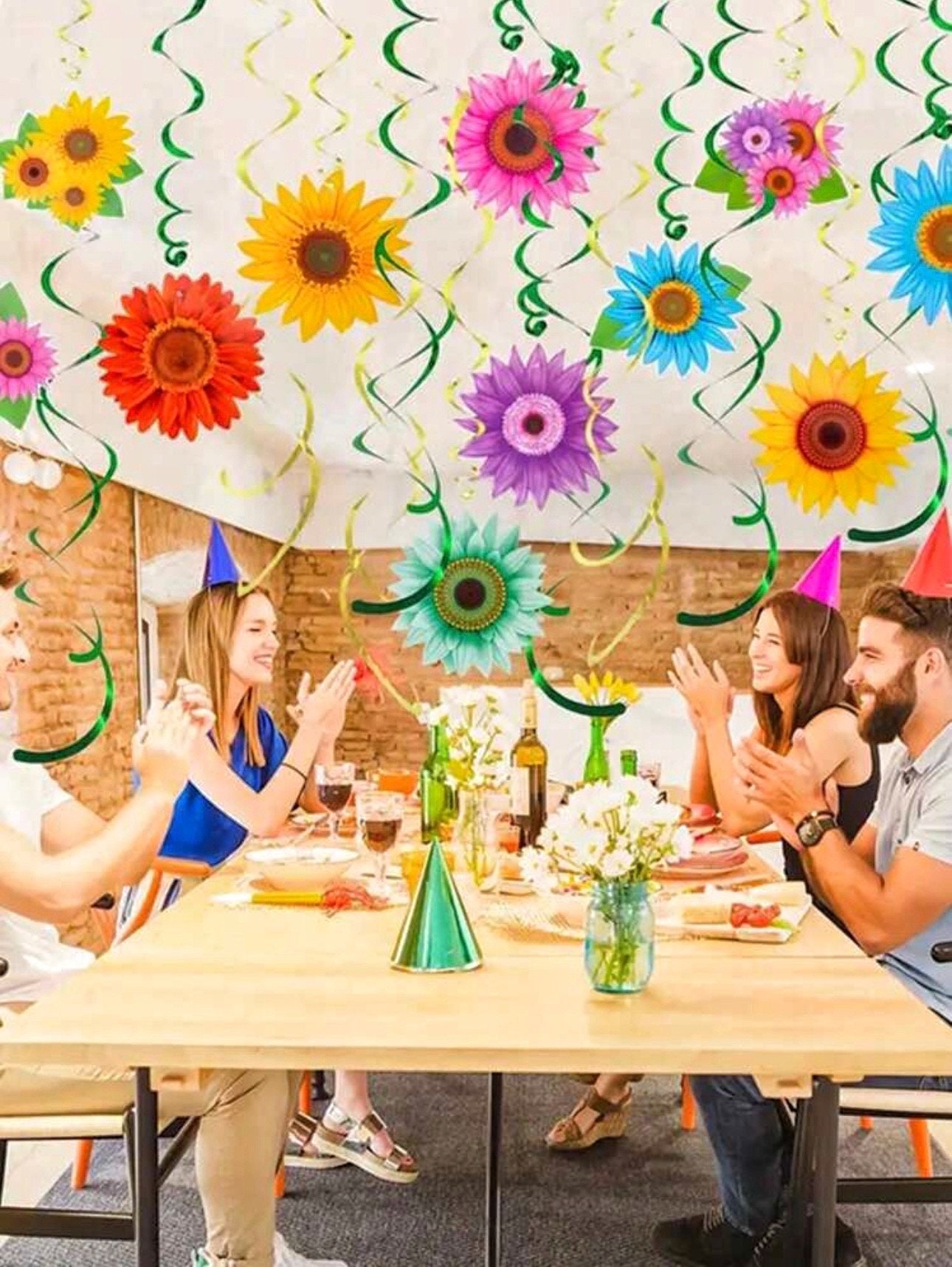 Aazon.co: Anor Wishlife 30Ct Autue Suer Spring Sun Flower Hanging