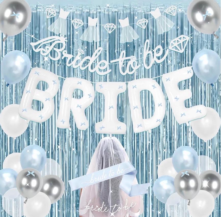 Blue Bachelorette Party Decorations,bride to Be Bridal  display picture 2