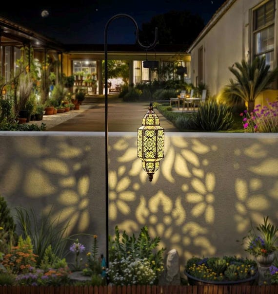 Lanterna Solare Da Interno Lampada Solare Esterna Godawn - Impermeabile IP65 Con Palo Alluminio Lanterna Solare Per Giardino Cortile Vialetto - Foto 3