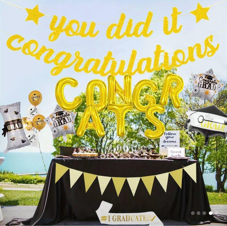 Spell Graduation Graduation Party Decorations 2026, Congrats Grad Balloon Banner Set ...