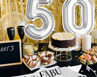 Jenich 50 Compleanno Fascia Oro Rosa 50 Anni Di Compleanno Donna Tiara Birthday Corona Per Compleanno 50 Coroncina Di Compleanno Happy Birthday Banner