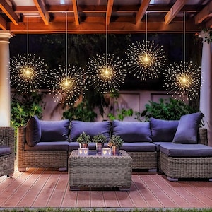 4PCS 120LED String Lights LED Copper Wire Battery Operated Hanging Fairy Lights with Remote Timer Wedding Christmas Decorative Hanging Light