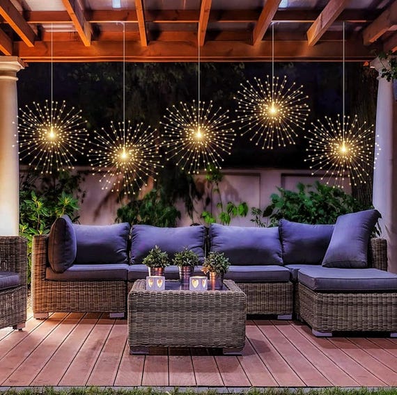 4 Luci A LED Con Timer E Batteria, 200 LED, 8 Modalità, IP44 | Per Interni/Esterni, Decorazioni Feste
