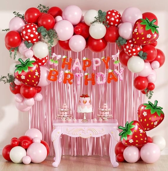 4° compleanno, decorazione per il 4° compleanno, striscione in oro rosa, Happy 4th Birthday, in tessuto per 4° compleanno, sfondo per ragazze, decorazione di compleanno
