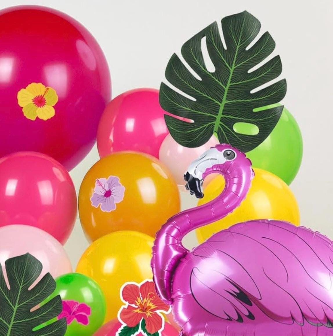 Tropisches Ballonbogen-Set Mit 153 Teilen – Inkl. Hibiskus & Flamingo Für Hawaii-Partys, Babyparty & Mehr