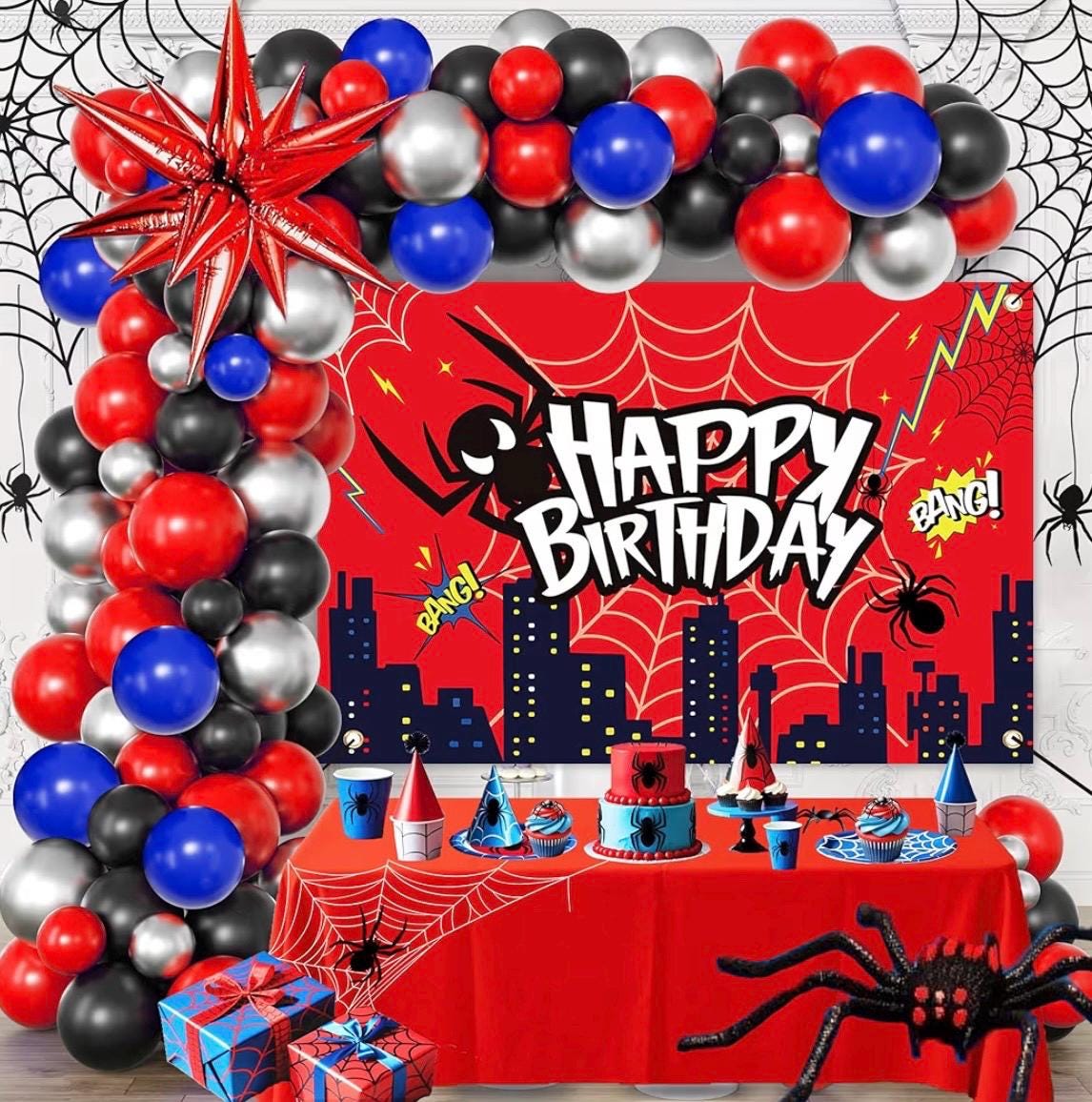 Latexballonnen Spider-Man Blauw Rood Bedrukt (8st Latexballonnen Spider-Man Blauw Rood Bedrukt (8st