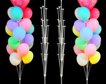 Floor Balloon Column Kit - Set of 2, Includes Stand, Base, and Pole for Balloon Tower Backdrop Decoration