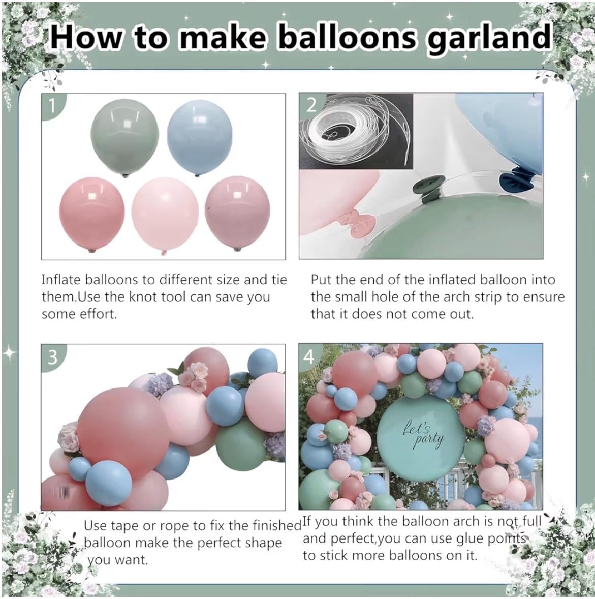 Teselife 147 Pezzi Kit Arco Palloncini Blu Rosa, Gender Reveal Kit Ghirlanda Palloncini Rosa Blu Pastello per Compleanno Baby Shower Matrimonio Anniversario Carnevale Decorazioni Feste Forniture