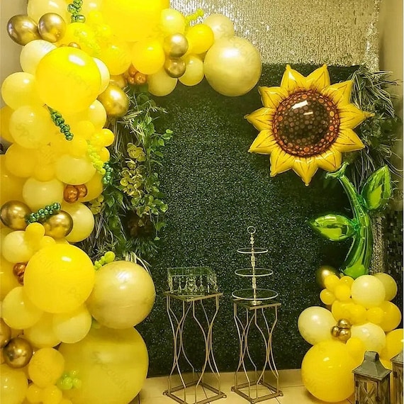 Fiore di margherita bianco palloncino di girasole palloncini di girasole puntelli fotografici caldi per festa di compleanno di nozze decorazioni di ringraziamento bambino
