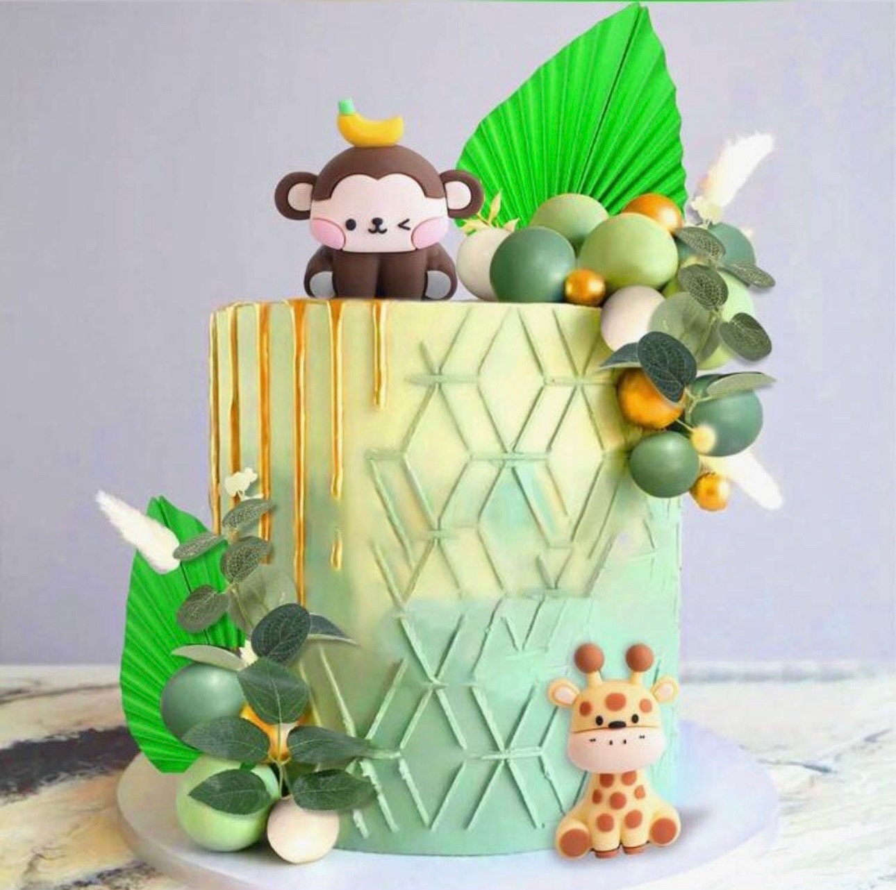 Decoration Gateau Singe, 11 Pièces Décoration de Gâteau, Figurines D'animaux de la forêt, Jungle Cake Topper, Décoration de gâteau d'anniversaire, pour Fête Anniversaire, Babyshower, Décoration Jungle