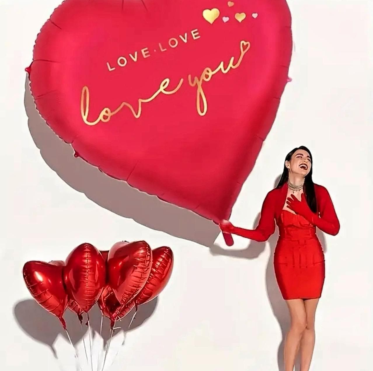 Set Decorazione Per Palloncini Happy Anniversary 75 Pezzi – Rosso, Con Ghirlanda A Cuore, Striscioni E Palloncini A Tema – Per Anniversario Di Matrimonio, San Valentino E Proposte - 2