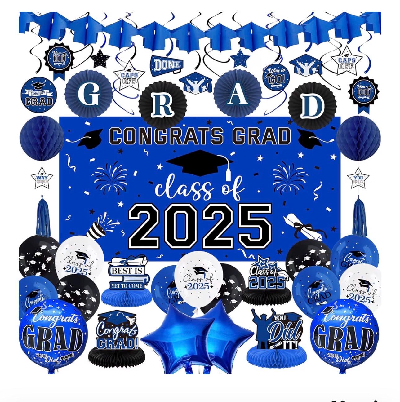 20 Pack Graduation Decorations 2025 - Congrats Grad Hanging