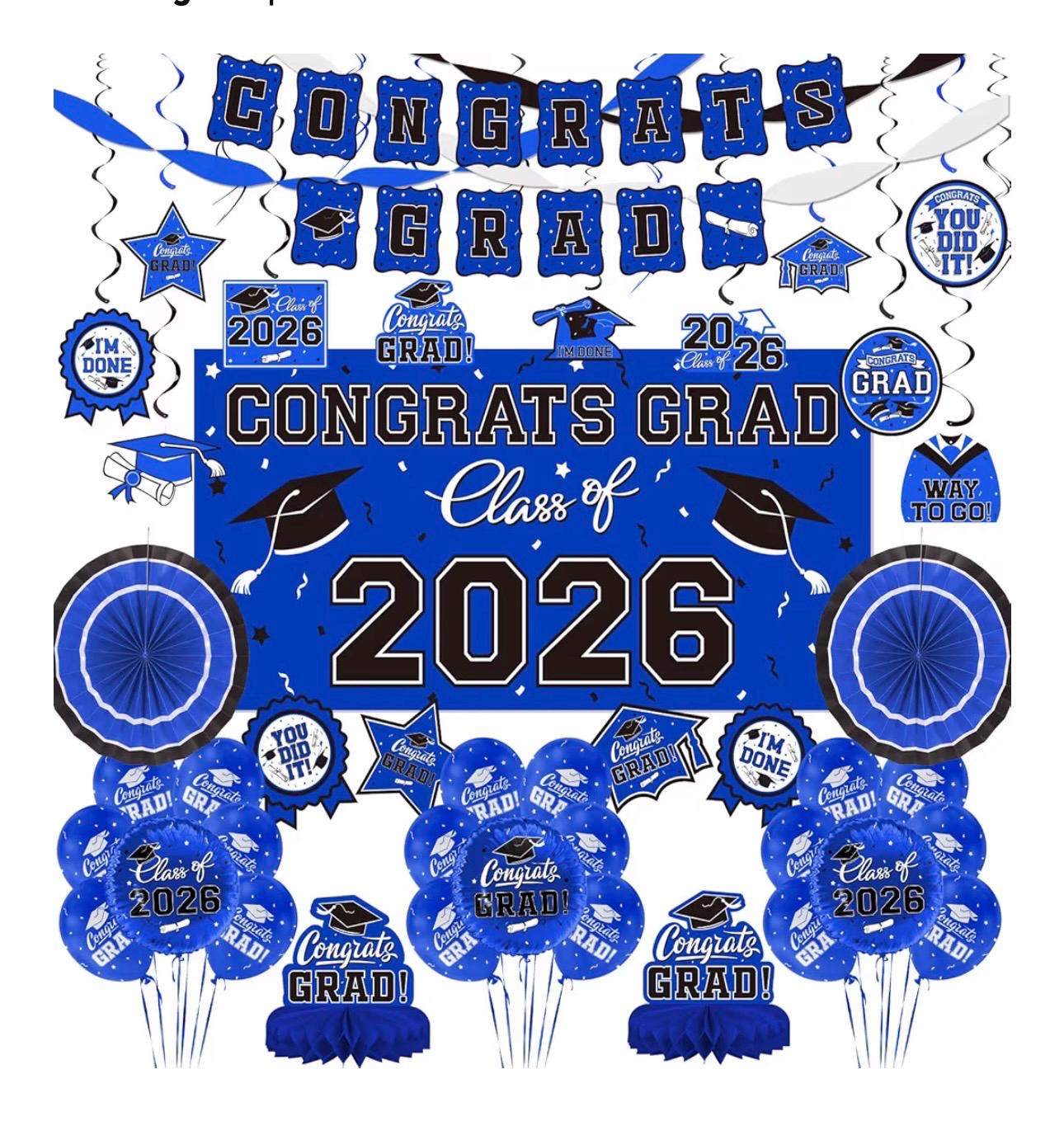 Tenhaisi Banner di congratulazioni con glitter dorati per