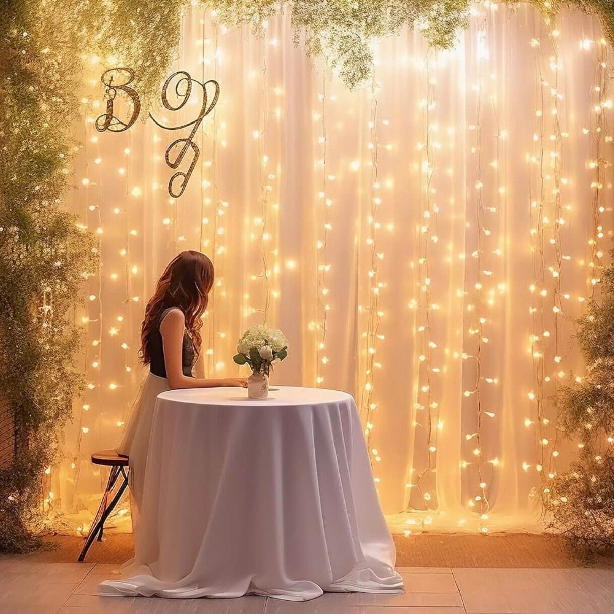 Sfondo elastico ad arco per matrimonio, telo fotografico per festa di compleanno, tenda decorativa semicircolare | SHEIN ALIA