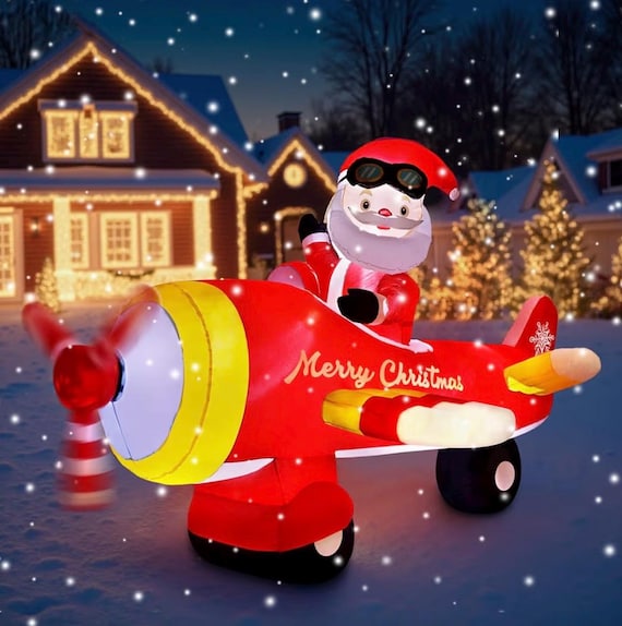 クリスマス用インフレータブルサンタクロースデコレーション 屋外装飾