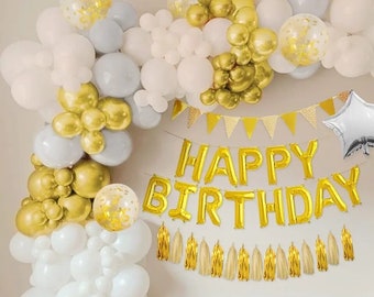 Set Decorazioni Compleanno Oro Rosa: Striscione, Palloncini, Coriandoli E Ghirlande Per Feste Indimenticabili