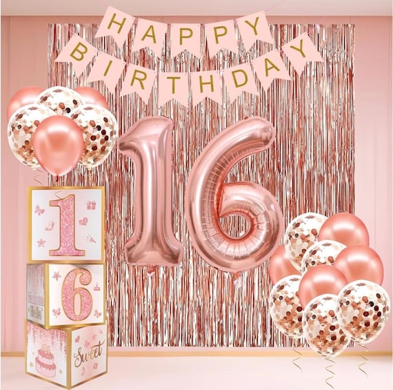 スイート16パーティーデコレーション、16歳の誕生日ボックス スイート16パーティーデコレーション、16歳の誕生日ボックス