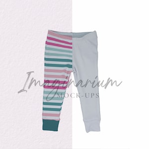 Elastic Waist Leggings MockUp, Cuffed Leggings Mockup, Realistic Clothing Photoshop Mockups, Customizable Procreate Mock-up, Legging Mock-up