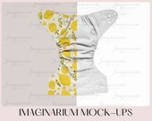 Cloth Diaper Mock Up, Customizable Realistic Mock-up, Photoshop mockup, Procreate mockup