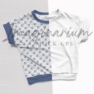 Mock-up di top Dolman a maniche corte, mock-up di camicie Dolman, mock-up personalizzabile di top a maniche corte Procreate, mock-up Photoshop di maniche Dolman