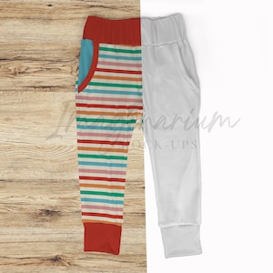 Slim Fit Jogger Pants Mock Up, Realistic joggers Mock-up, Customizable Photoshop and Procreate Mockup