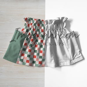 Pocket Skirt Mock Up, Paperbag Waist Pocket Skirt Realistic Photoshop Mock Ups, Procreate Mockup, Customizable Skirt Mock-up