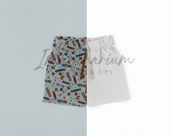 Boy Shorts Mock Up, Jogger Shorts mockup, Elastic Waist Shorts Mock Up, Realistic Customizable Procreate Mock-up, Photoshop Mock-up