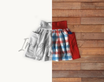 Pocket Skirt Mock Up, Realistic Photoshop Mock Ups, Procreate Mockup, Customizable Skirt Mock-up, clothing Mockup