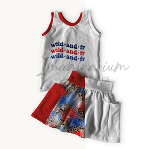 Pocket Skirt and Tank top Outfit Mock Up, Pocket Skirt Styled Photoshop Mock Up, Customizable Procreate Mockup, clothing mockup