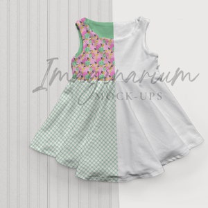 Sleeveless Tofino Dress Mock Up, Sleeveless Dress Mock-Up, Styled Procreate Mockup, Styled Photoshop mock-up, Realistic Clothing  Mock-up