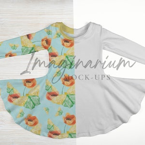 Sweetie Pie Dress Mock Up, Long Sleeve Dress Mock-up, Realistic Photoshop mockup, Customizable Clothing Procreate Mock up