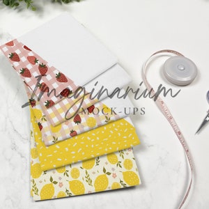 Customizable Folded Fabric Mock-ups, Fat Quarter Fabric Mockup, Realistic Mockup for Photoshop and Procreate