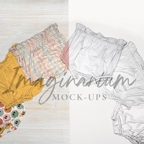 Bloomers Mock Up, Bloomers Rainbow Mockup, Realistic Mock-Up, Procreate Customizable Mock-up, Clothing mockups for photoshop ad procreate