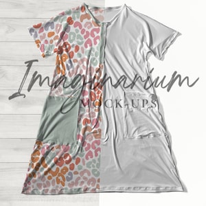 Adult Modern House Dress Mock Up, Customizable Clothing Mock-up, Photoshop Mock-up, Realistic Procreate Mockup