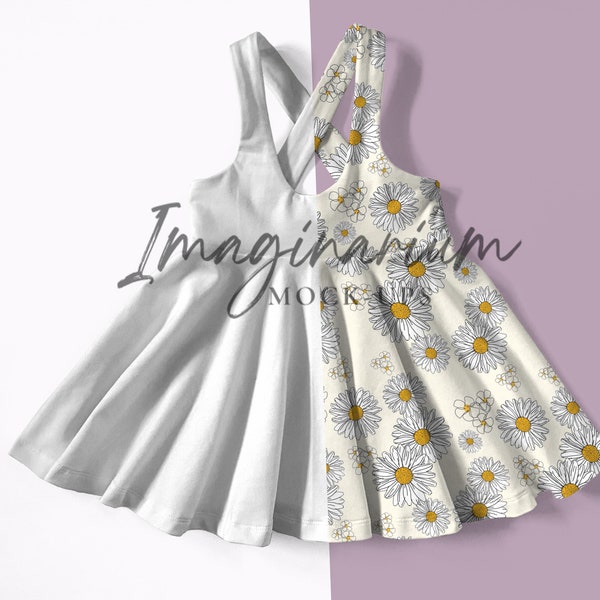 Pinafore Dress Mock Up, Indy Pinafore mockup, Procreate Customizable Mock-up, Realistic Photoshop Clothing mockup