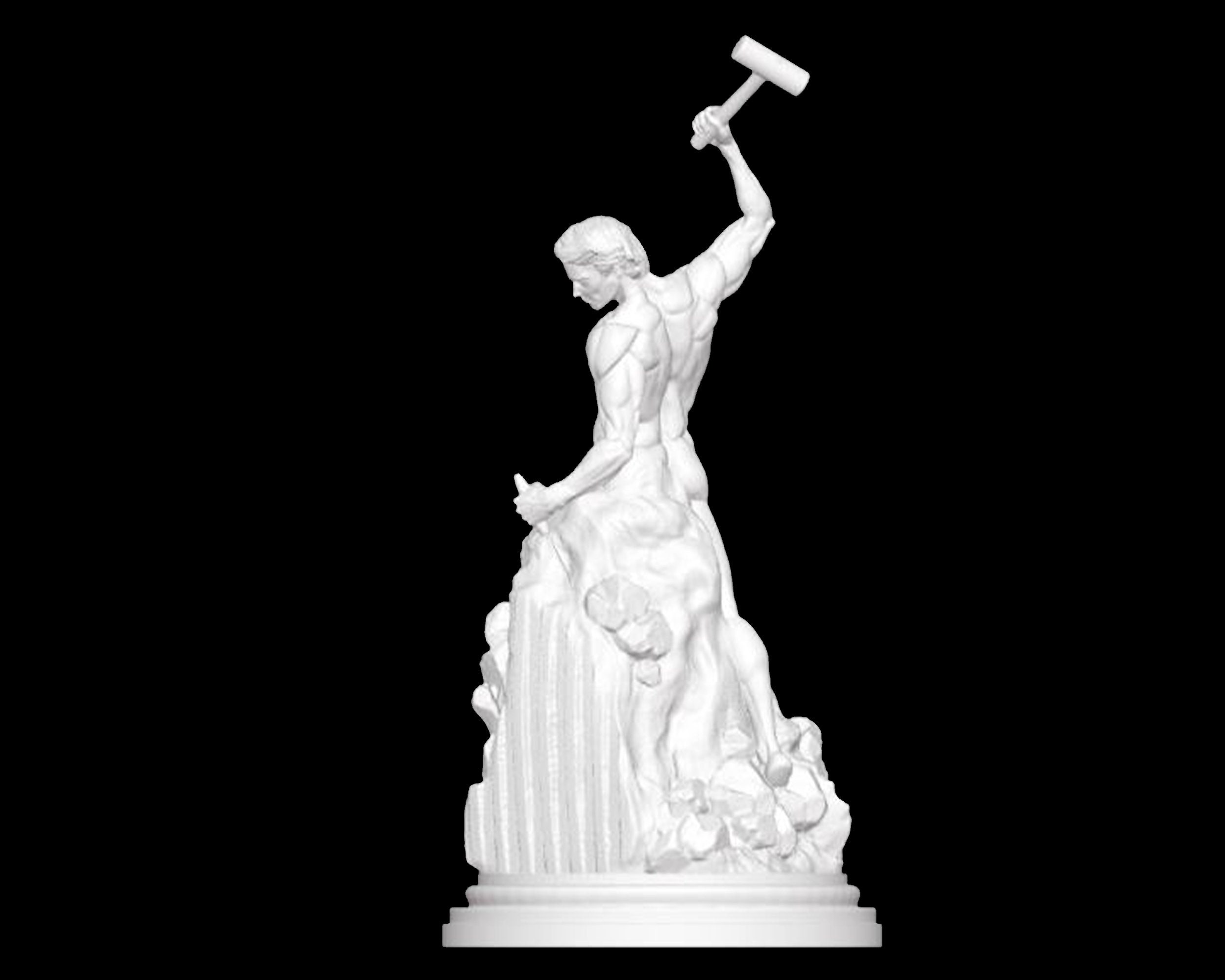 Self Made Man Sculpture Ancient Self Made Man Statue 3D Printed Statue ...