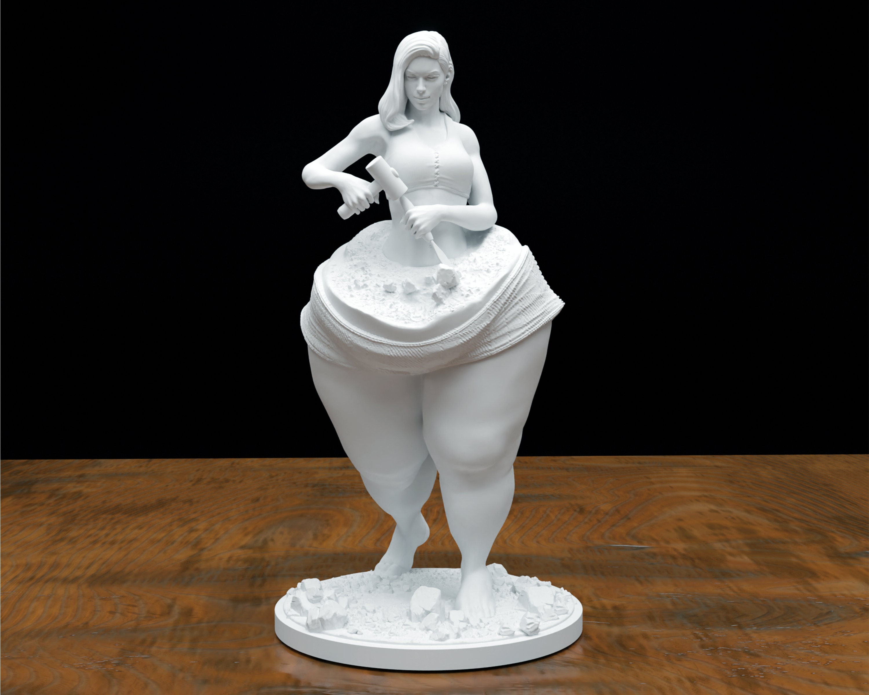 Modern Woman Bust Statue Sculpture Female Body Home Office Decor Unique Gift