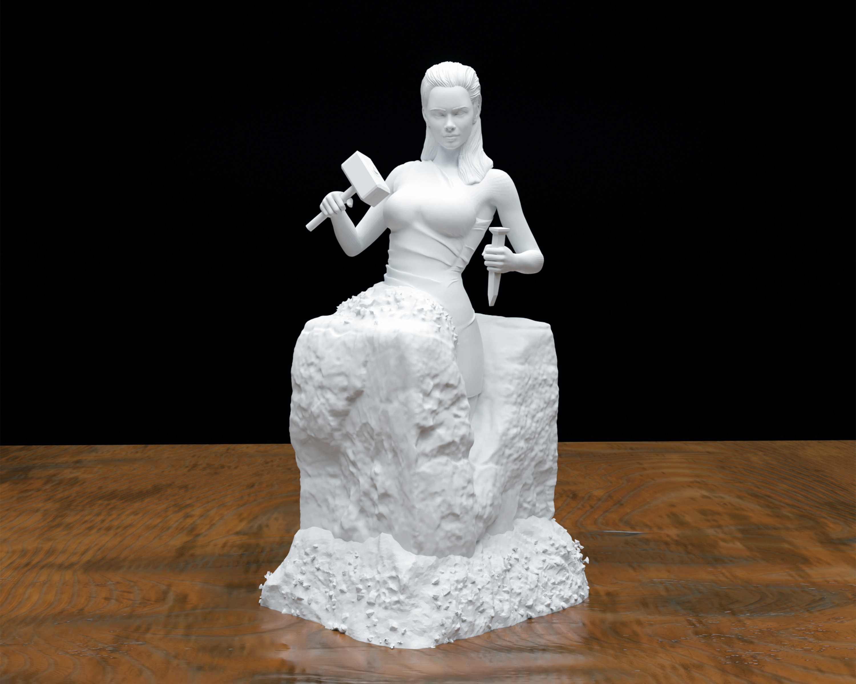 The Self Made Women Sculpture self Carved Womenbody Transformation 3D  Printed Statue Size Option -  Canada